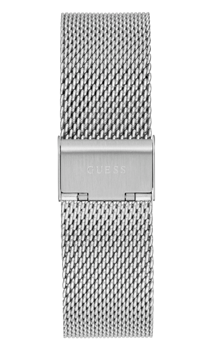Guess Tailor silver tone mesh bracelet strap with branded clasp