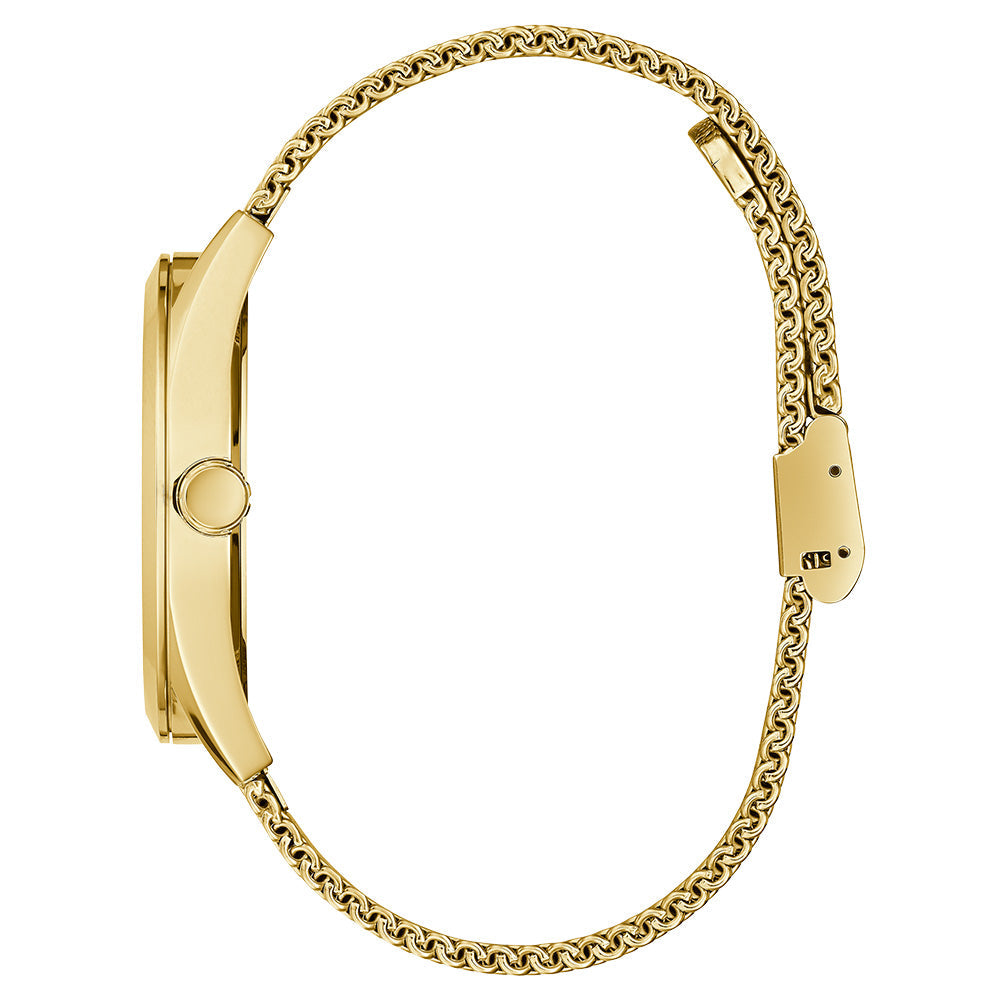 Gold tone mesh strap of Guess Tailor watch GW0368G2