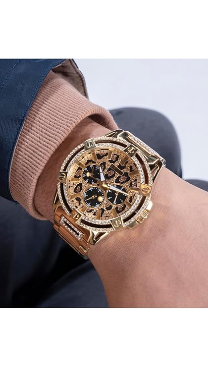 Guess Trend 48mm Animal Print Dial Chronograph Men's Watch - GW0497G4