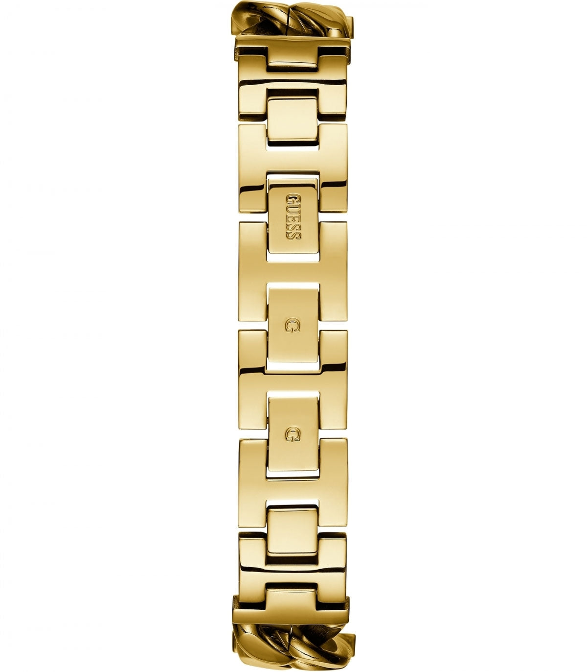 Gold chunky chain bracelet strap with mixed chain and link detail