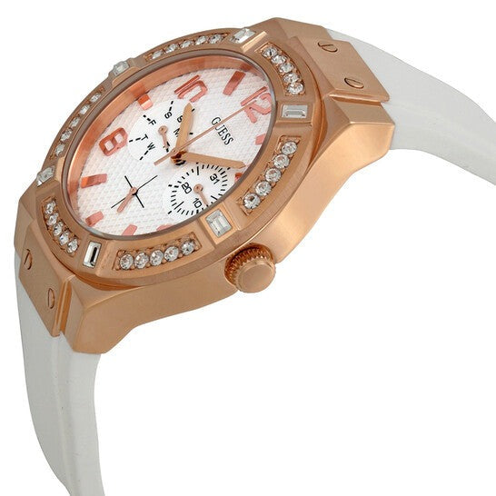 Guess Rose Gold Silicon Strap Women's Watch W0426L1