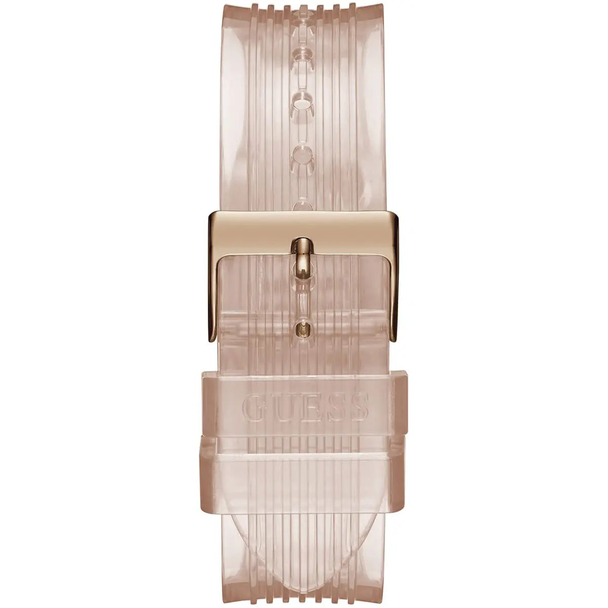 Guess Athena Rose Gold Dial Rose Gold Rubber Strap Women Watch - GW0409L3