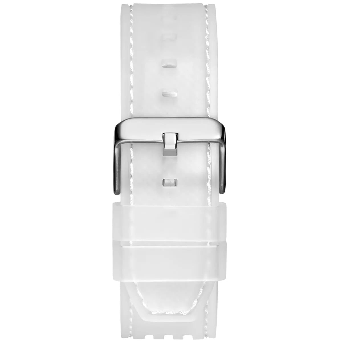 Guess Phoenix Quartz Burgundy Dial Transparent Silicone Strap Men Watch - GW0499G9
