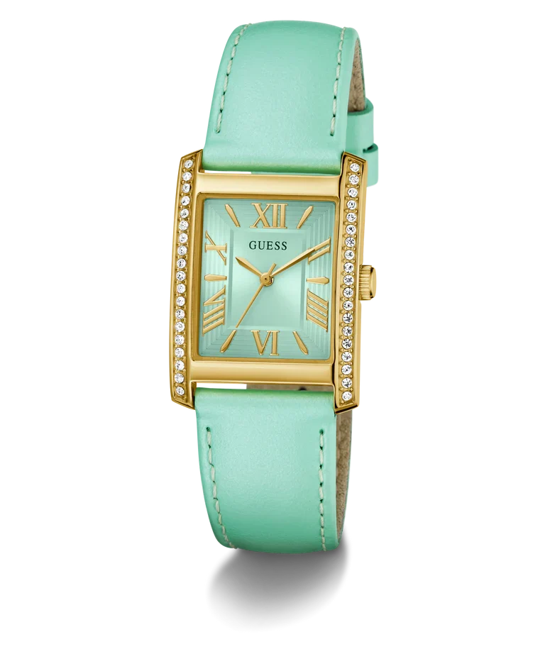 GUESS Green Gold Tone Analog Ladies Watch - GW0875L1