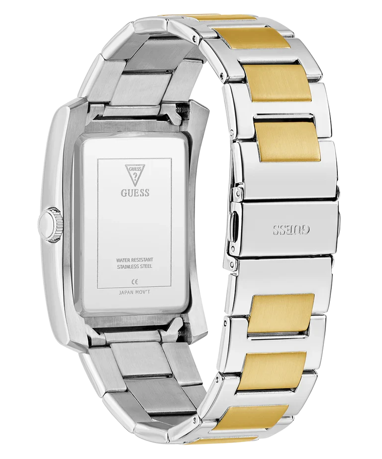 GUESS 2-Tone Silver Tone Analog Mens Watch - GW0896G3