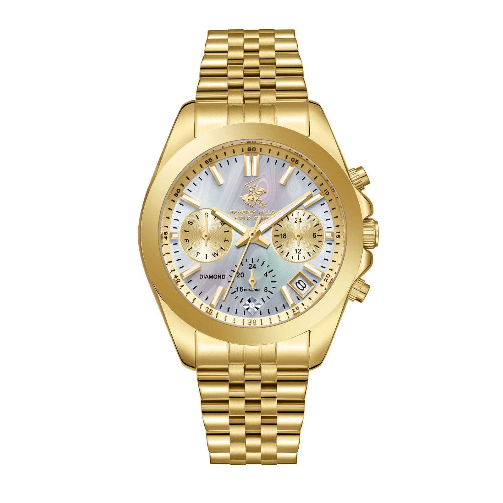 Beverly Hills Polo Club Multi-Function Analog Watch Gold Stainless Steel Watch BP3656C.120 BP3656C.120 - Image 1