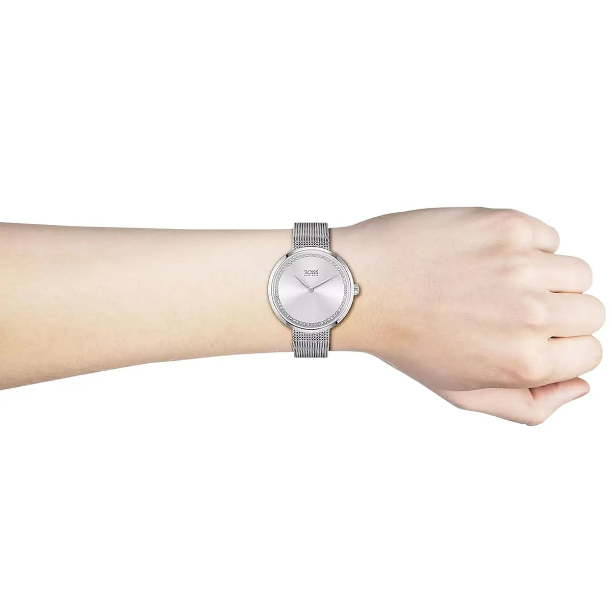 Hugo Boss Stainless Steel Analog Silver Dial Women's Watch - 1502546