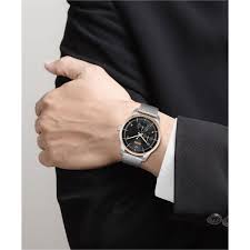 Hugo Boss Mesh Steel Black Dial Multi-function Men's Watch - 1513961