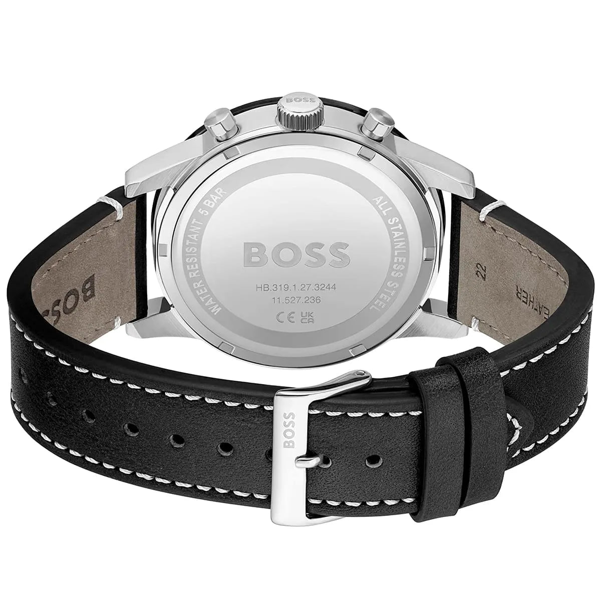 Hugo Boss Allure watch caseback with stainless steel display case back and engraved details