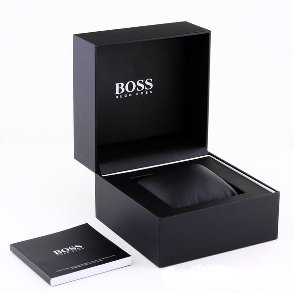 Hugo Boss Associate watch presentation box with documentation card