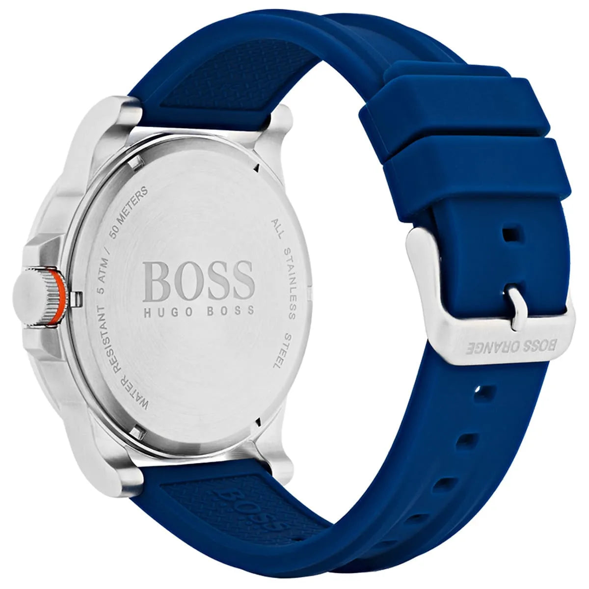 Hugo Boss Detroit Quartz Blue Dial Blue Silicone Strap Men's Watch - 1550008