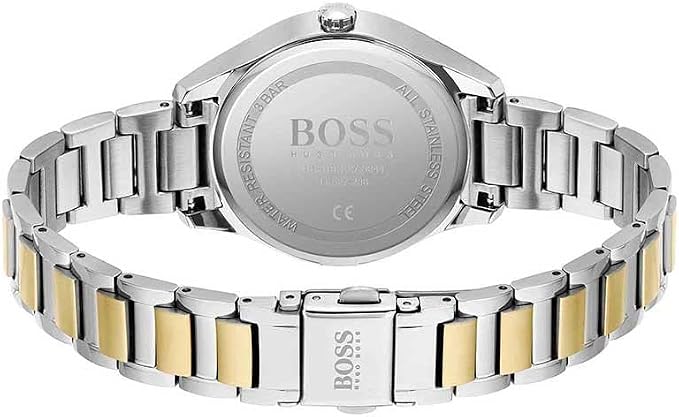 Hugo Boss Grand Course 36mm Silver Dial Two-Tone Bracelet Women's Watch - 1502585