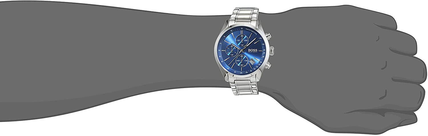 Hugo Boss Grand Prix chronograph watch worn on wrist