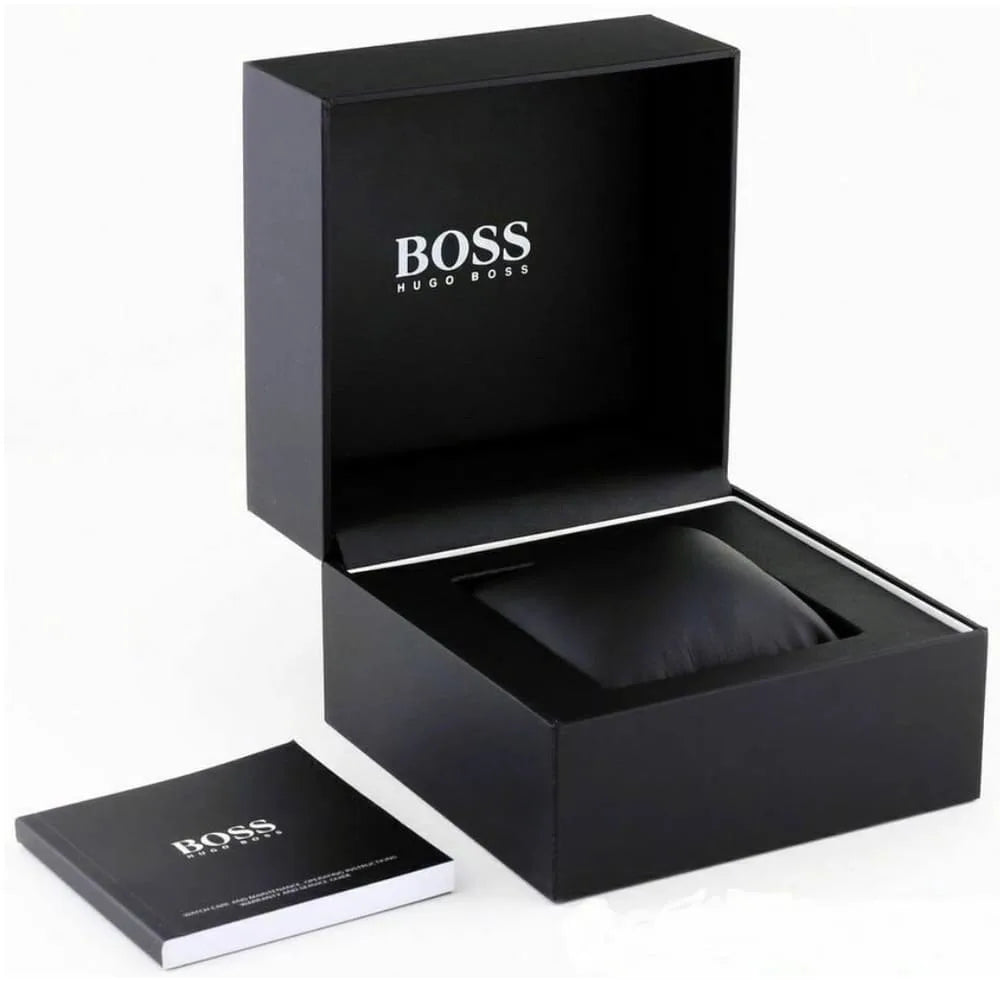 Hugo Boss Grand Prix watch with black presentation box and documentation