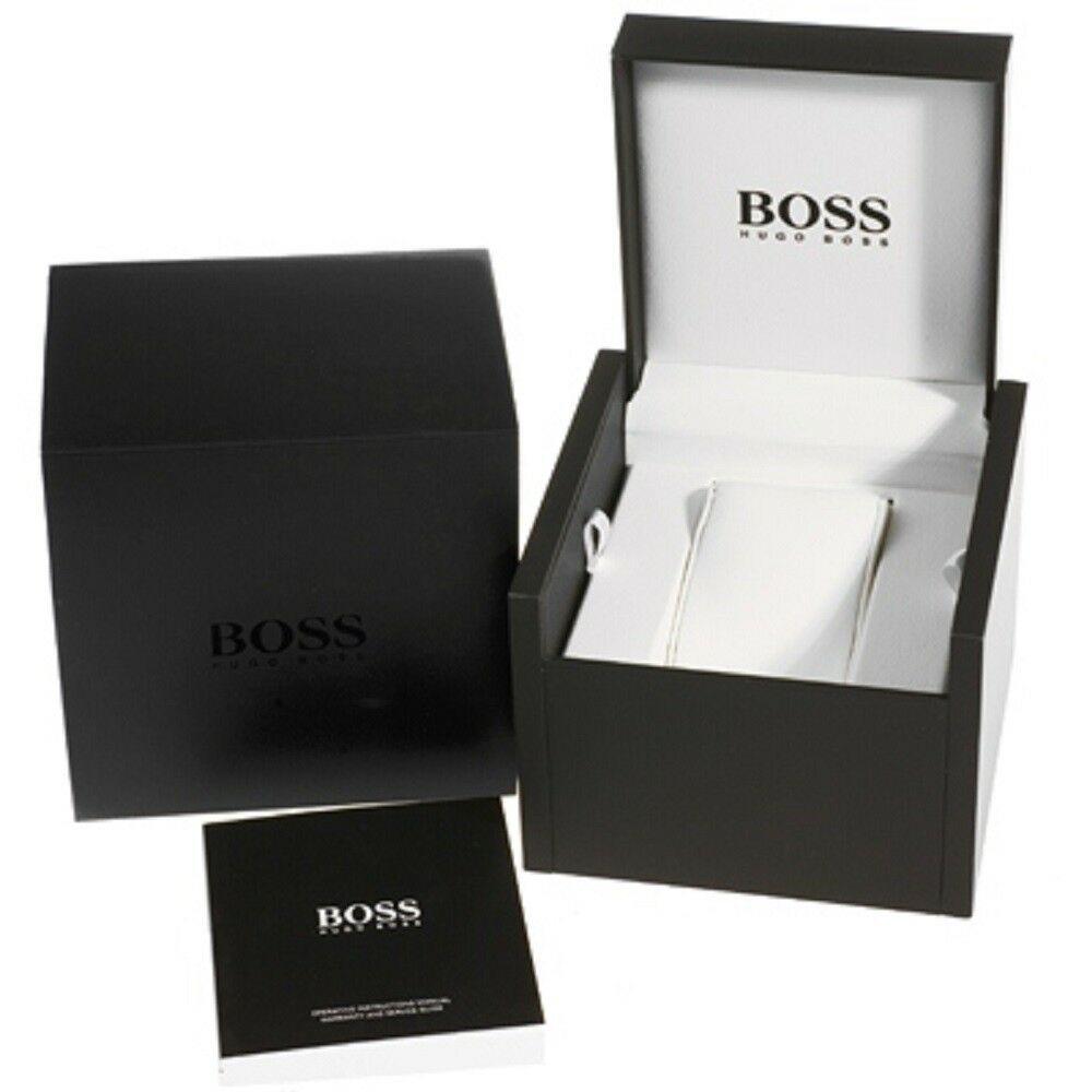 Hugo Boss Grand Prix watch packaging with black box and branded presentation case
