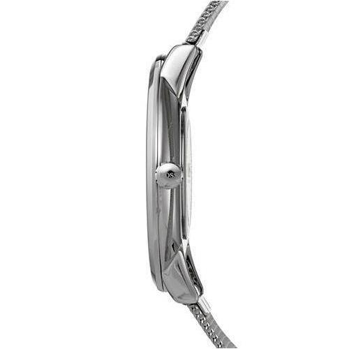 Side profile of Hugo Boss Horizon watch with silver mesh strap
