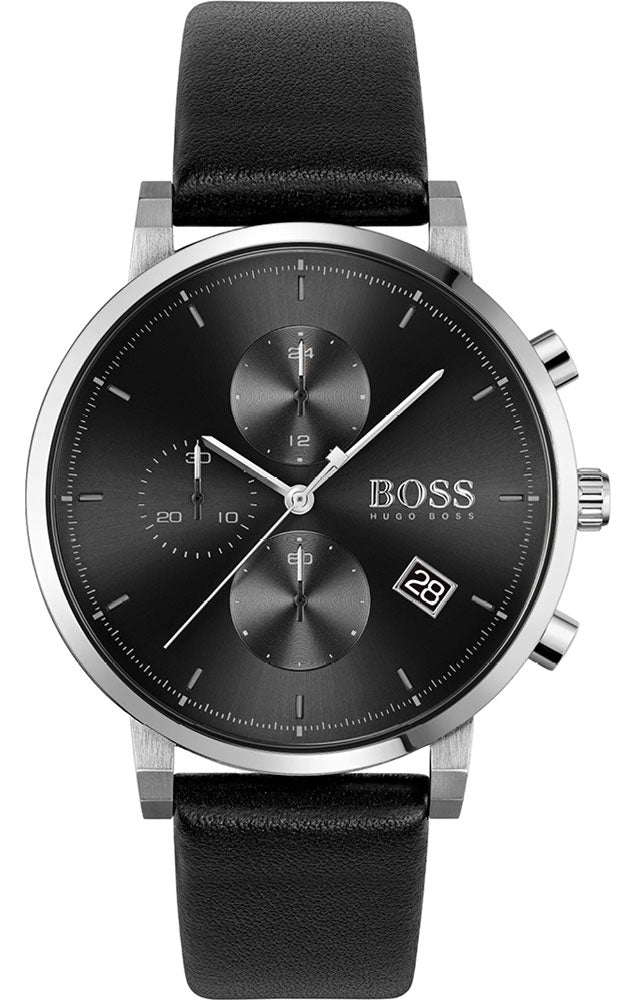 Hugo Boss Integrity Black Leather Men's Watch 1513777