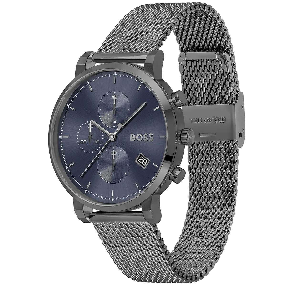 Hugo Boss Integrity Chronograph Grey PVD Mesh Bracelet Watch - 1513934