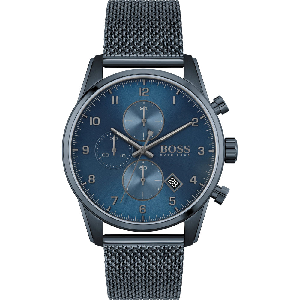 Hugo Boss Skymaster Blue Mesh Men's Watch 1513836