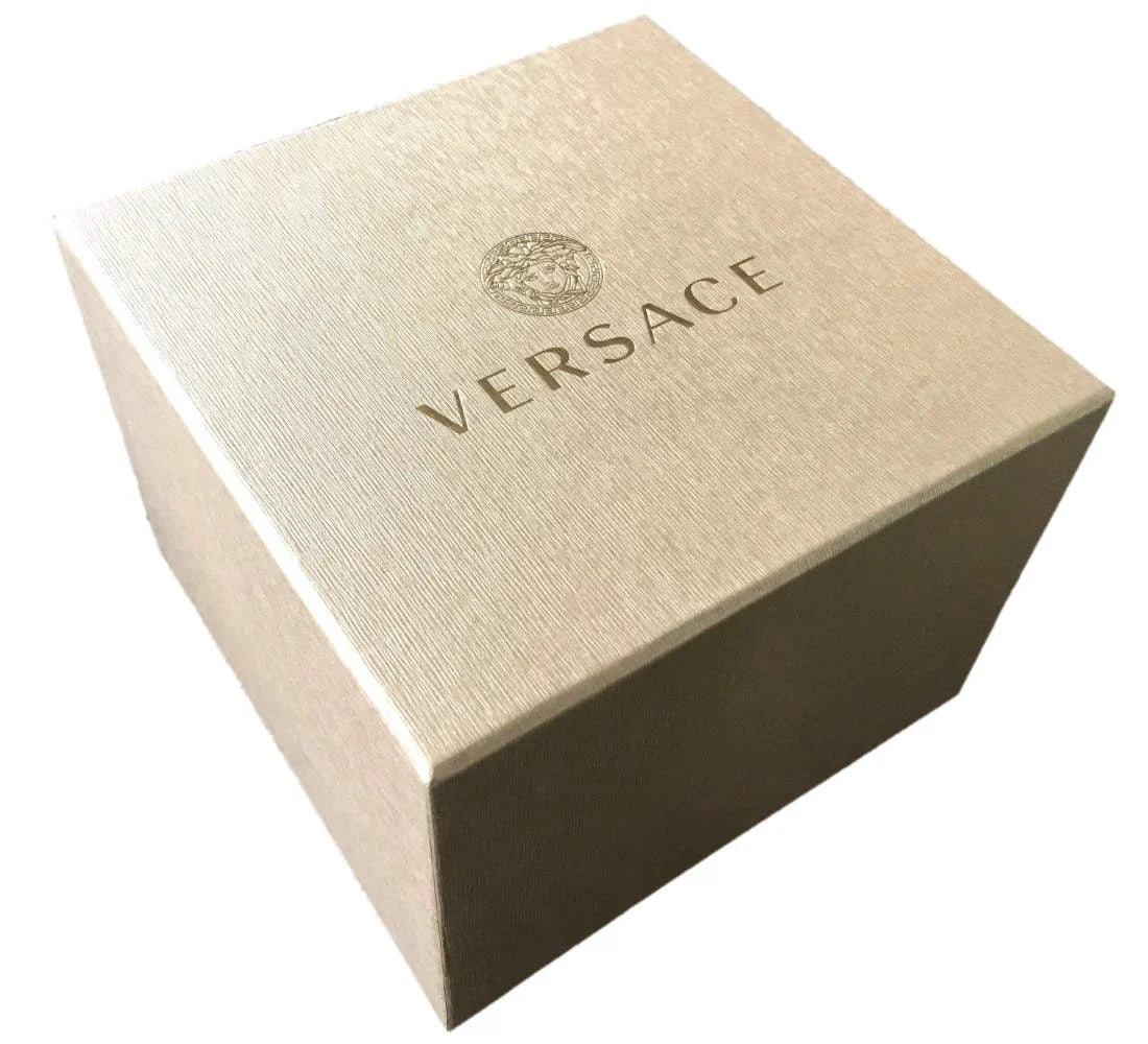 Versace Chain Reaction Quartz White Dial Black Rubber Strap Watch for Men - VEDY00219