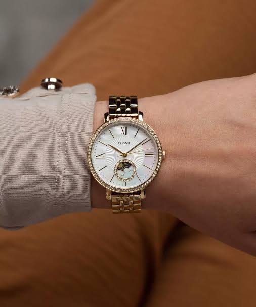 Fossil Jacqueline Sun Moon Gold Stainless Steel Watch - ES5167