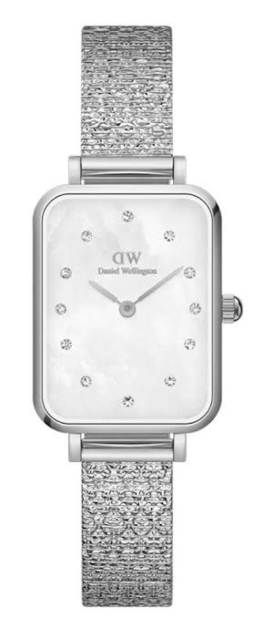 Daniel Wellington Quadro Pressed Piano Lumine Silver MOP White Women's Watch - DW00100580