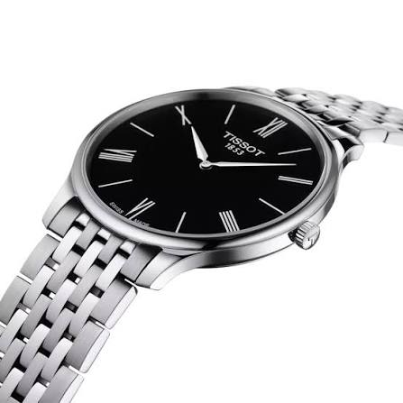 Tissot Tradition 5.5 Black Dial Stainless Steel Men's Watch - T063.409.11.058