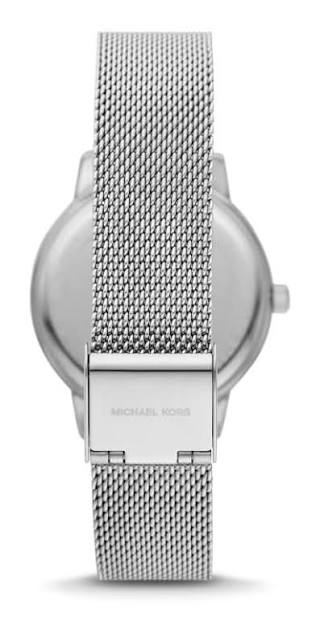 Michael Kors Quartz Crystals White Dial Silver Mesh Strap Women's Watch - MKO1013