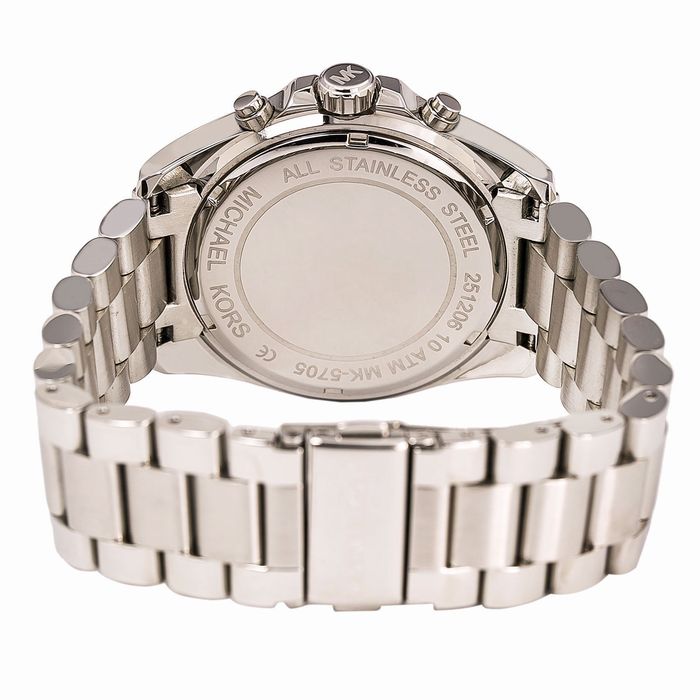 Michael Kors Bradshaw Chronograph Black Dial Silver Unisex Watch MK5705 - Watches of New Zealand #3