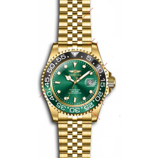 Invicta Pro Diver Quartz Green Dial Sprite Bezel Men's Watch 36044 - Watches of New Zealand #2