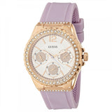 Guess Starlight Women's White Dial Silicone Band Women's Watch  W0846L6 - Watches of New Zealand