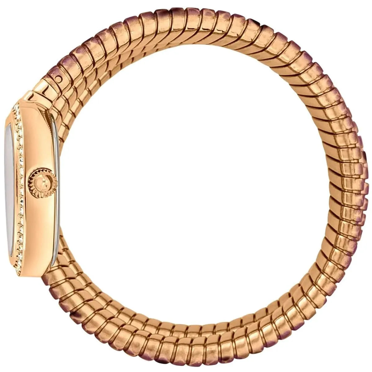 Just Cavalli Glam Snake White Dial Multicolor Steel Strap Women Watch - JC1L163M0275