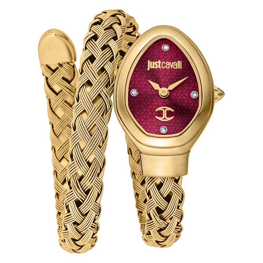 Just Cavalli Signature Snake Quartz Red Dial Women's Watch  - JC1L264M0035