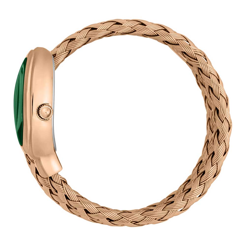 Just Cavalli Novara Green Dial Rose Gold Steel Strap Women Watch - JC1L264M0045