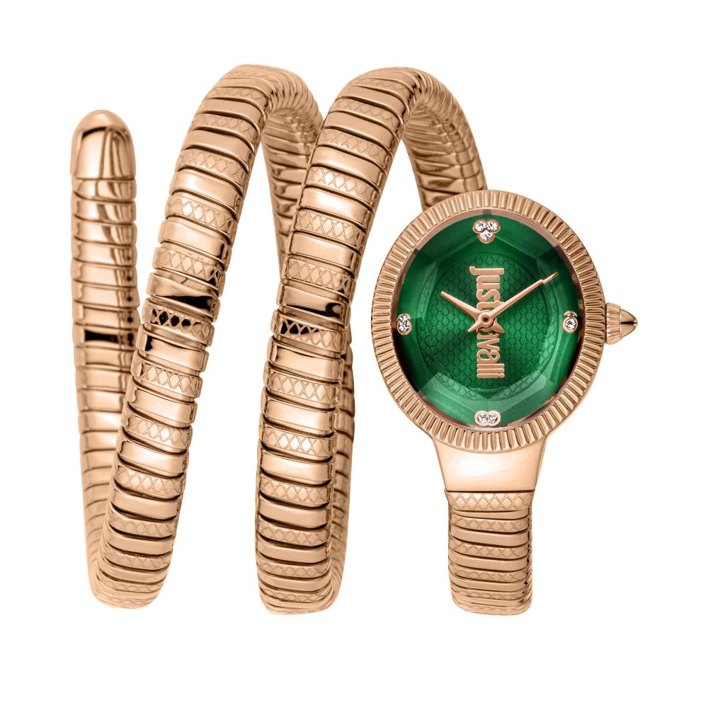 JUST CAVALLI After Party Rose Gold Green Dial Analog Women Watch - JC1L269M0045