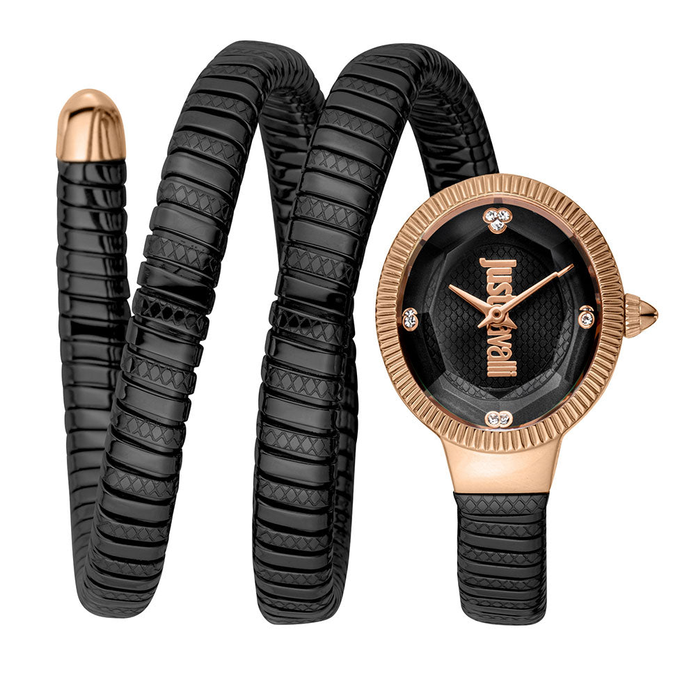 JUST CAVALLI After Party Analog Signature Snake Women Watch - JC1L269M0075