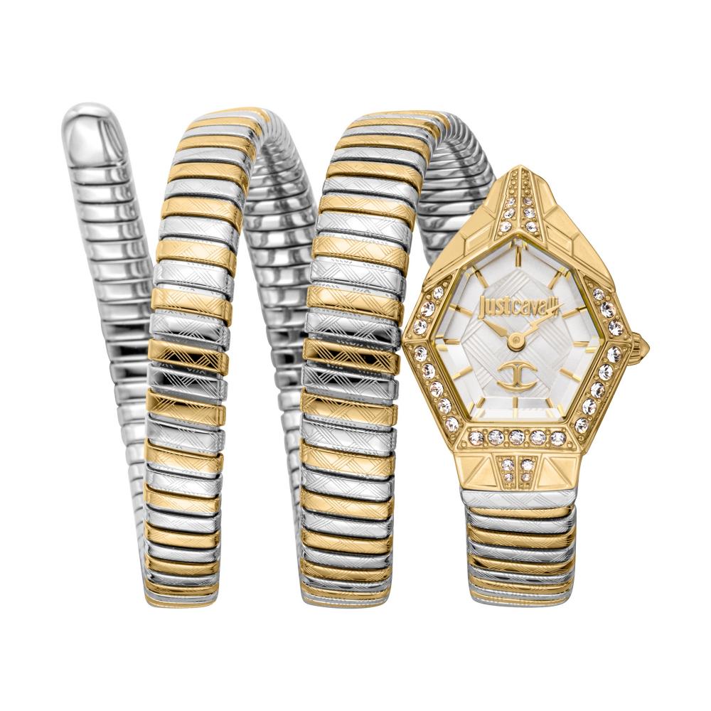 Just Cavalli Signature Snake Mesmerizing Lady Quartz Stainless Steel Watch - JC1L304M0055