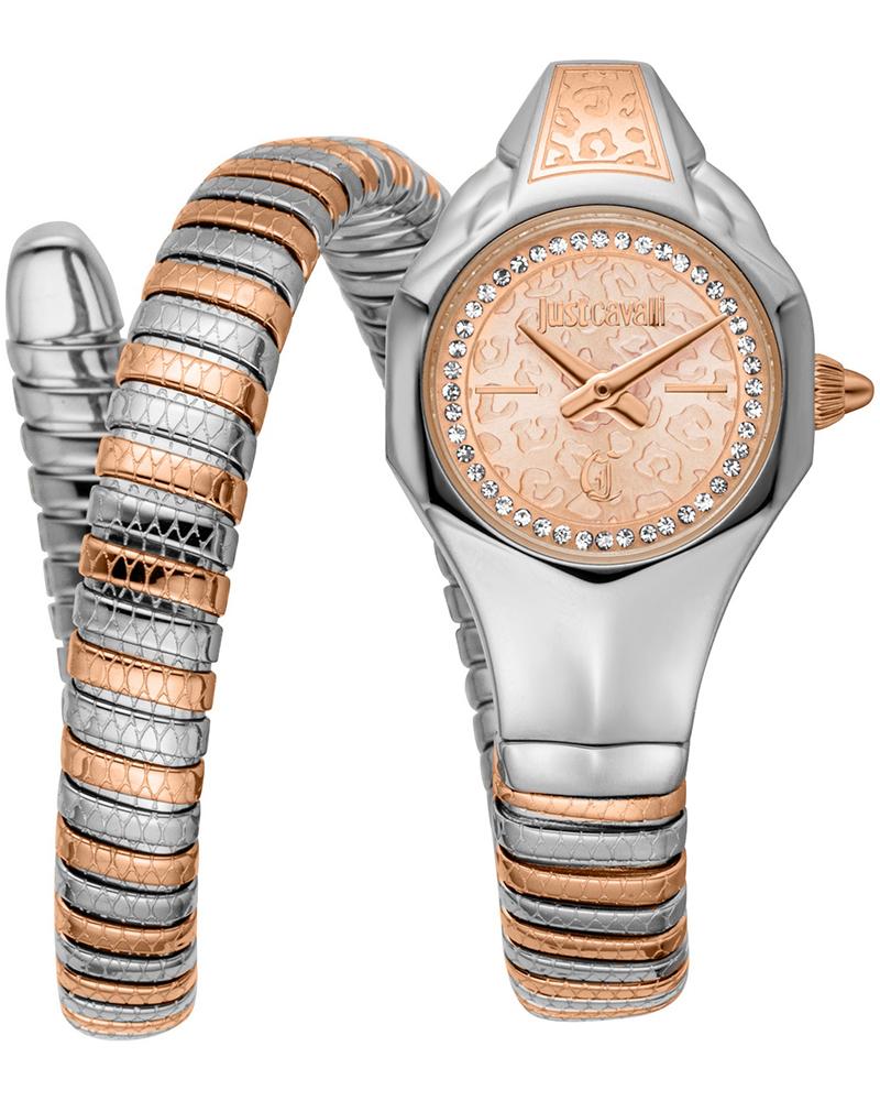 Just Cavalli Fiore Rose Gold Dial Stainless Steel Analogue Women Watch - JC1L354M0065