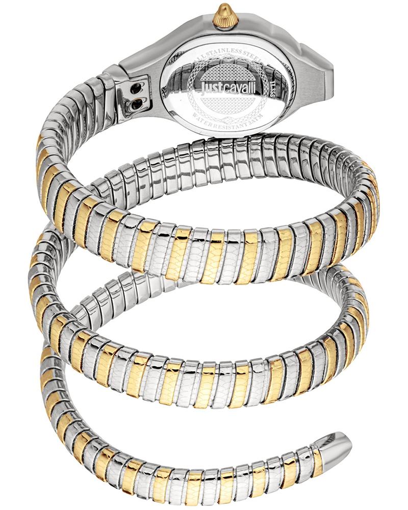 Just Cavalli Signature Snake Vita Two Tones YG Silver Watch - JC1L355M0055