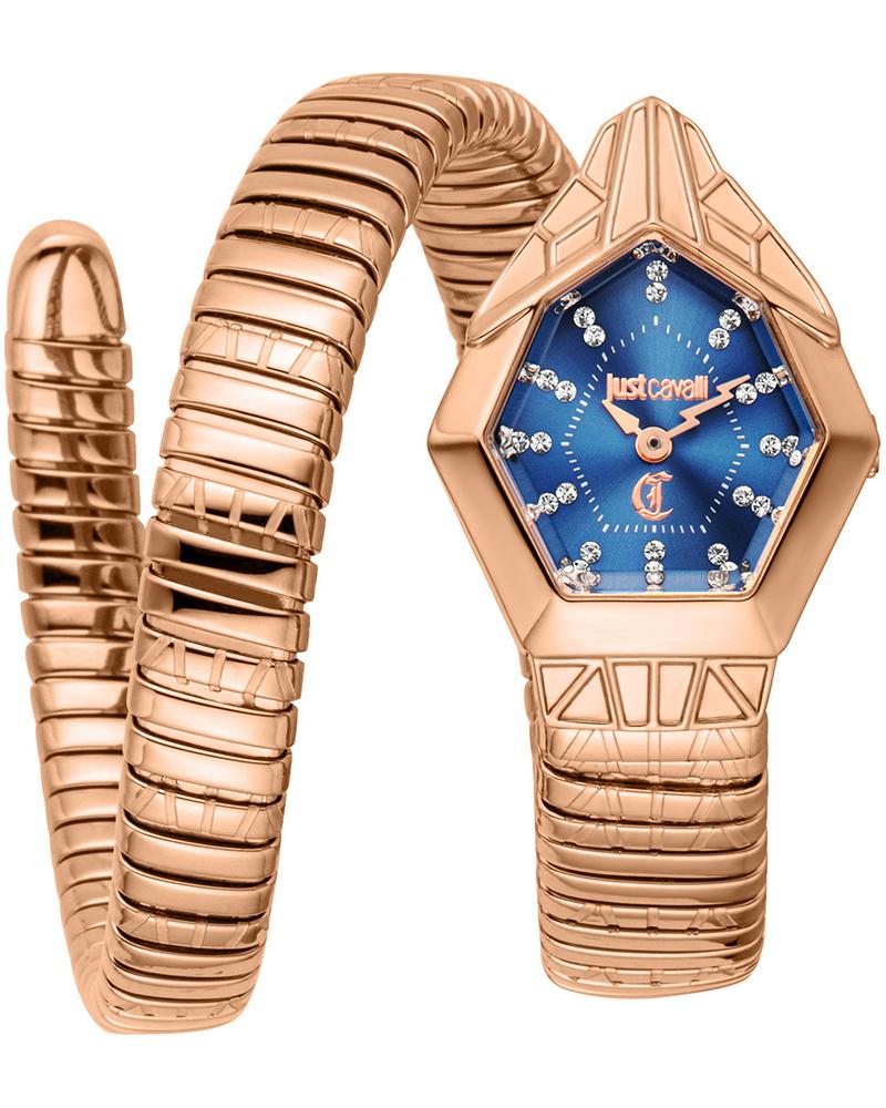 Just Cavalli Gemma Rose Gold Blue Quartz Womens Watch - JC1L358M0055
