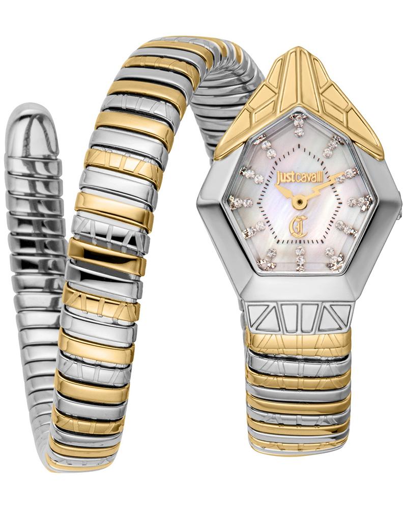 Just Cavalli Snake Gemma White Dial Analog Women Watch - JC1L358M0065