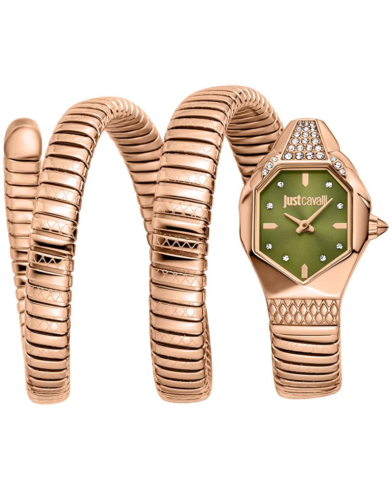 Just Cavalli Olive Dial Ambra Analogue Casual Women's Watch - JC1L370M0045