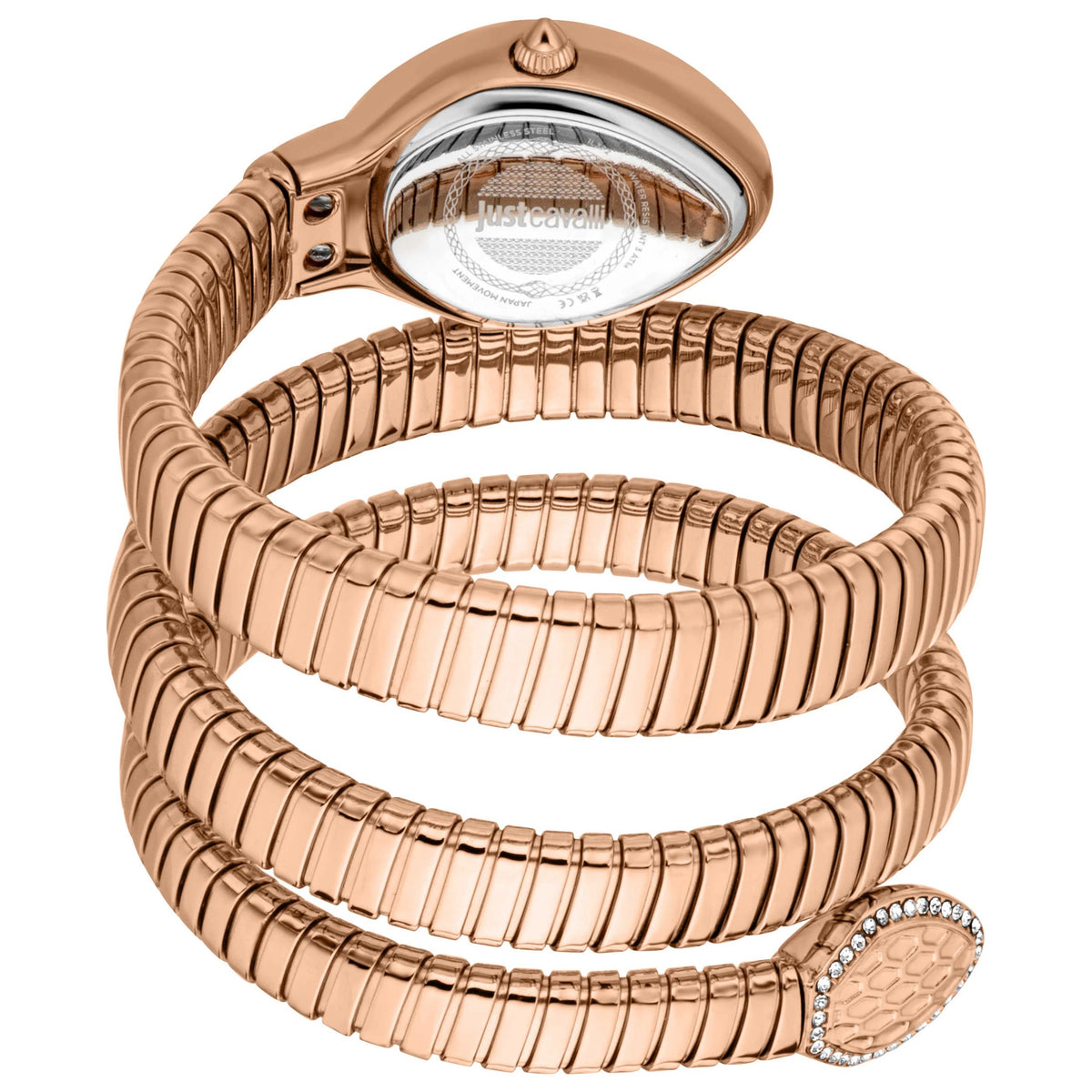 Just Cavalli Carezza Silver Dial Rose Gold Steel Strap Women Watch - JC1L372M0045