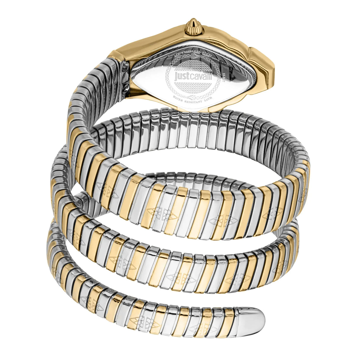 Just Cavalli Signature Snake Aurela Two Tones YG Silver Women Watch - JC1L374M0055