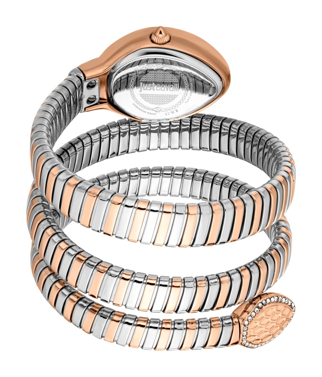 Just Cavalli Carezza Rose Gold Dial Two Tone Steel Strap Women Watch - JC1L372M0065
