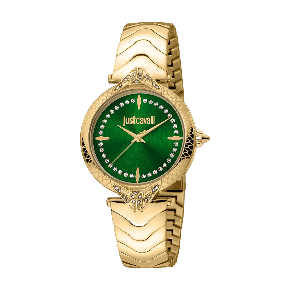 Just Cavalli Animalier Quartz Green Dial Women's Watch - JC1L238M0075