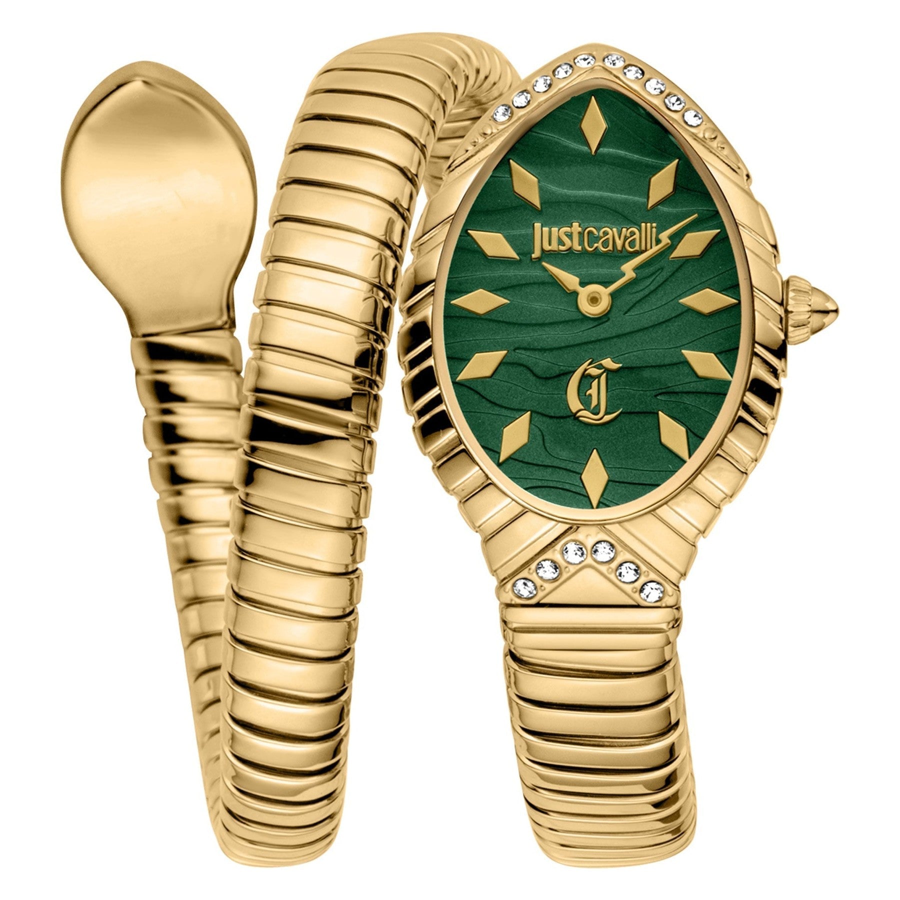 JUST CAVALLI Unica Snake Green Dial Analogue Women Watch - JC1L322M0035