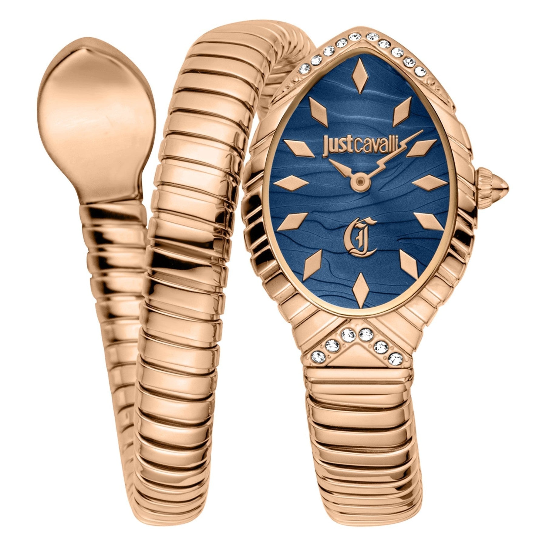 Just Cavalli Signature Snake Rose Gold Women's Watch - JC1L322M0045