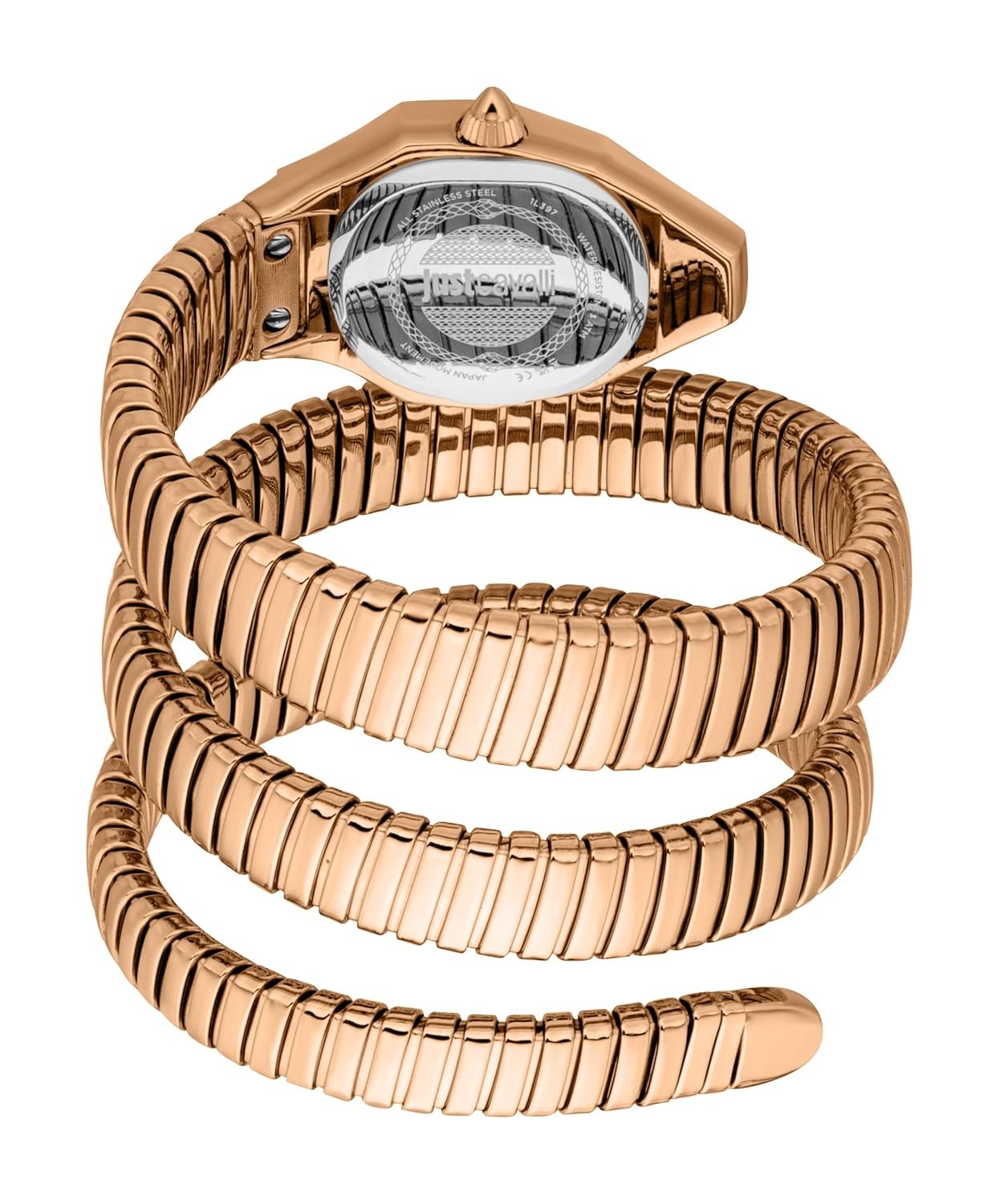 Just Cavalli Lunara Rose Gold Dial Rose Gold Steel Strap Women Watch - JC1L397M0055