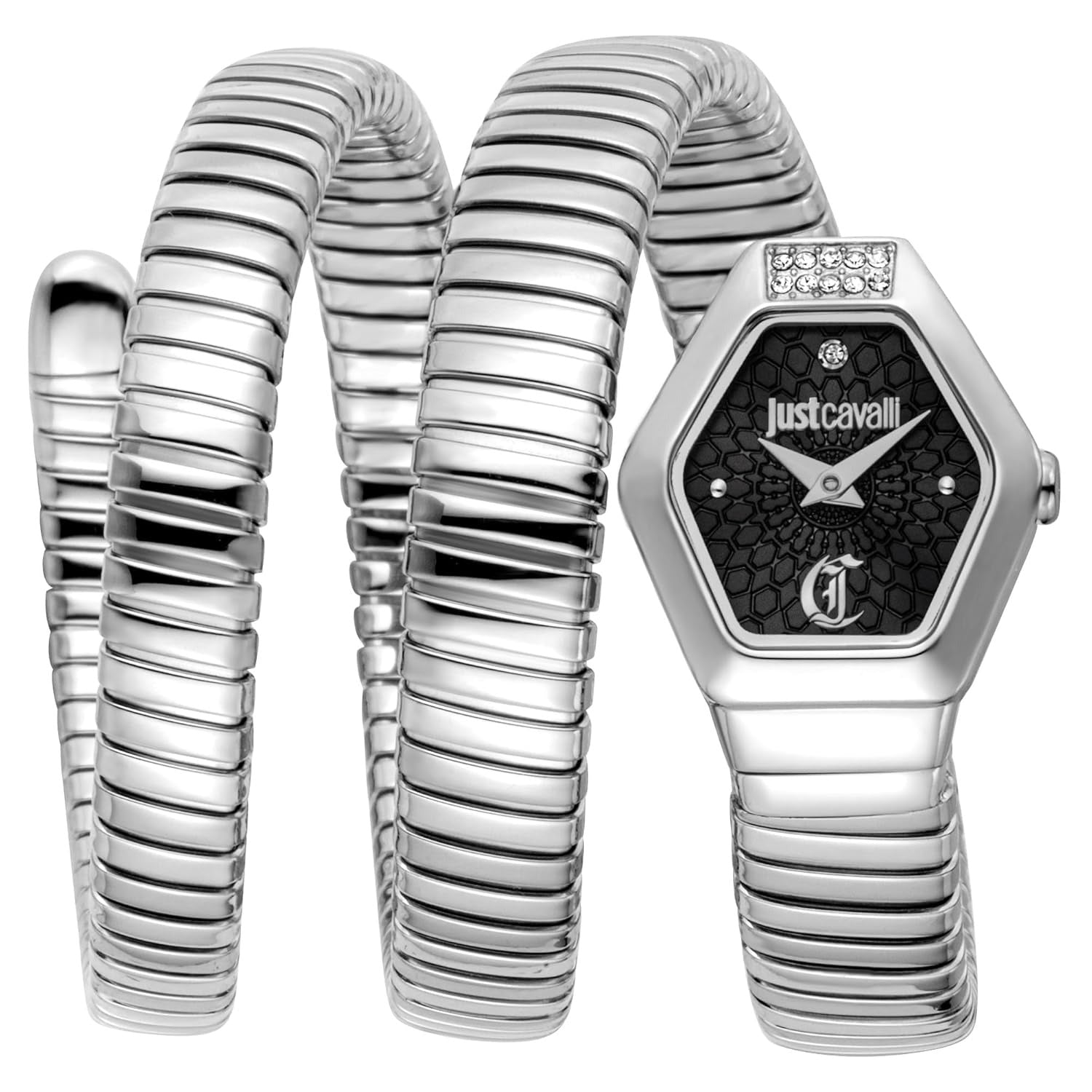 Just Cavalli Romina Silver Black Women's Watch - JC1L395M0015